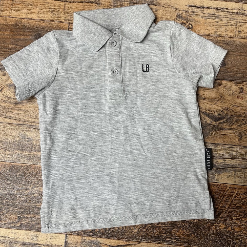 Little Bipsy Collection Polo Shirt Baby Boy 18-24m Grey Collared‎ Preppy